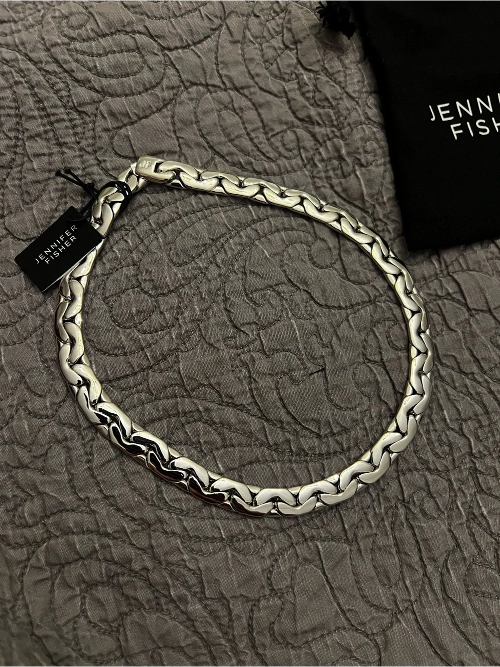 NWT Jennifer Fisher Tribeca Silver Chain Necklace - Bold Link Statement - Picture 4 of 6